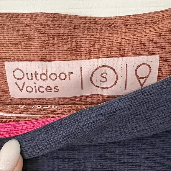 Outdoor Voices Warm Up Tri Tone Pant 3/4 Leggings‎ Women’s S Small RARE Colorway - Picture 3 of 7